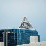 Building construction site in a street in Dubai