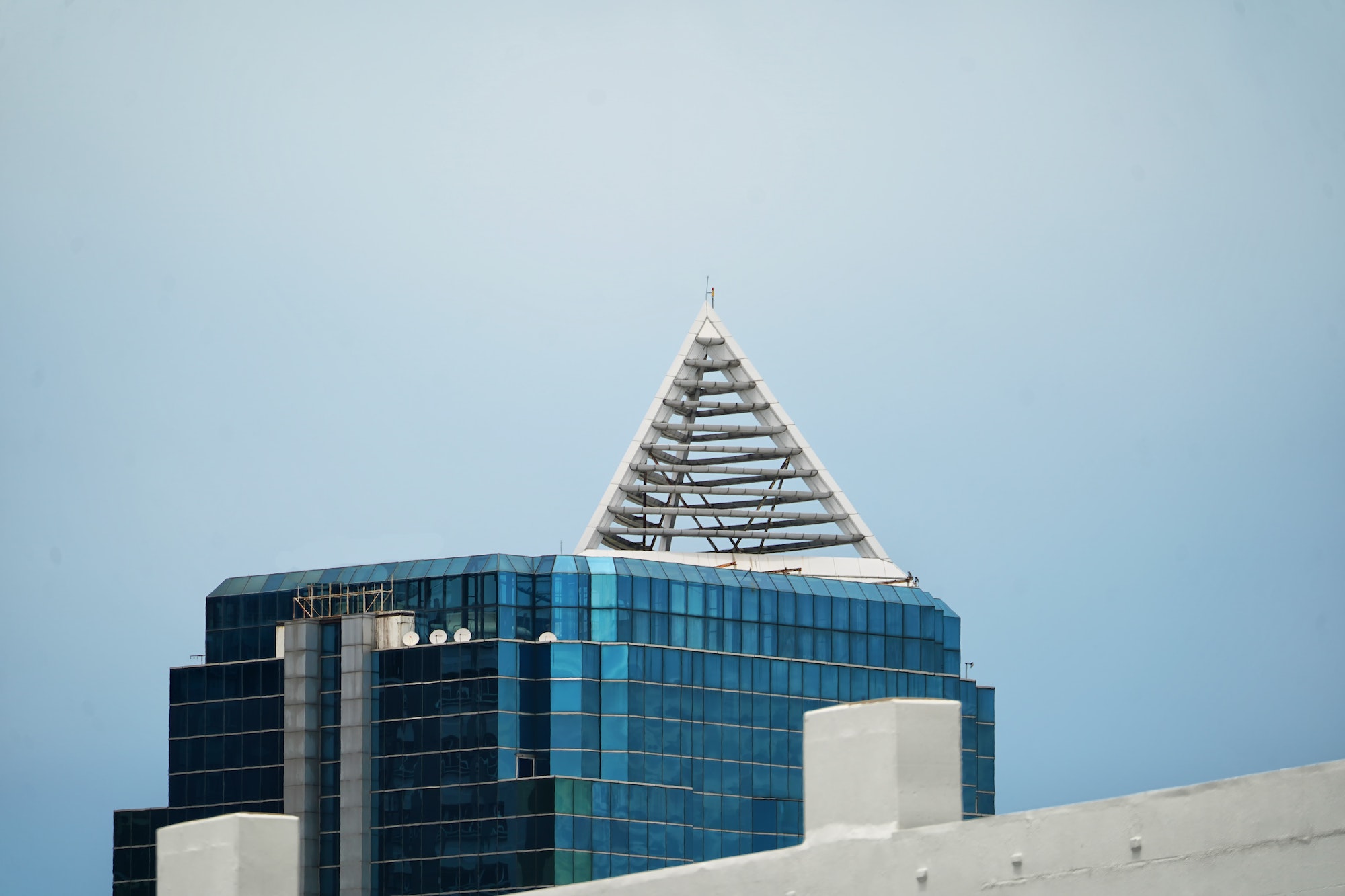 Building construction site in a street in Dubai
